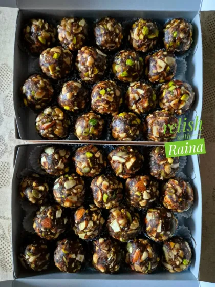 These laddoos are packed with the natural sweetness of dates and the crunch of various nuts, making them a favorite for all age groups.