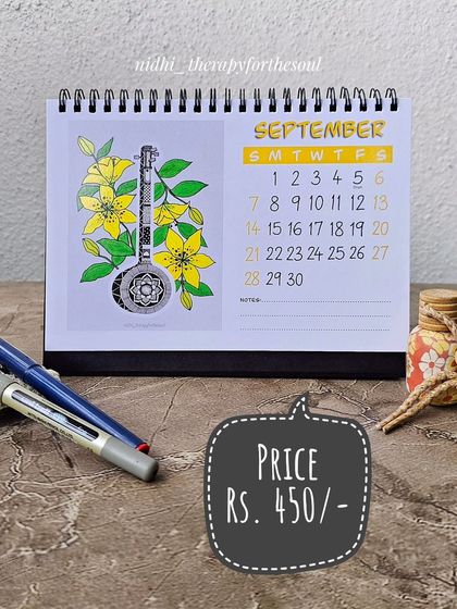 Nidhi - Art Products & Digital Artwork The 2025 Art Calendar: A Year of Music & Flowers photo 4
