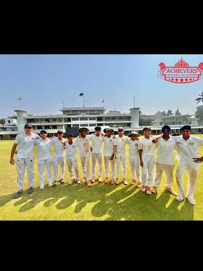 Our team posing for a photo at Brabourne Stadium. An unforgettable experience for our young talents.