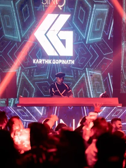 Based in Bangalore, but ready to bring the party anywhere. This shot is from a fantastic night at Sinq in Goa, one of the many destination events I've had the pleasure of playing for.