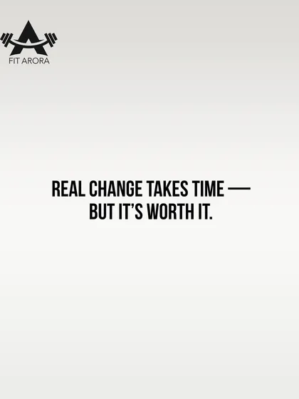 A simple but powerful reminder: Real change takes time, but it's worth it. This is the core message I share with all my clients.