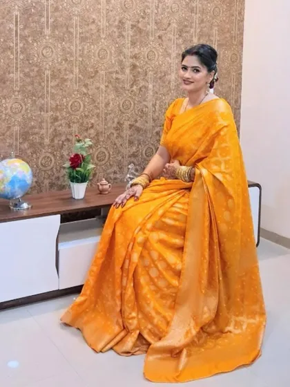 A full-length shot of the client, seated and looking graceful.