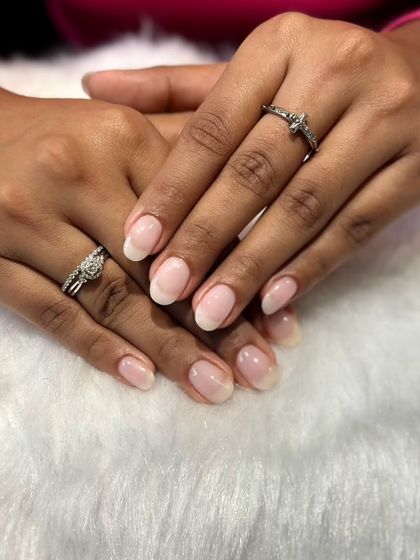 The perfect natural-looking set. I used a sheer pink gel to enhance the natural beauty of the nails, giving them a healthy, polished, and elongated look.