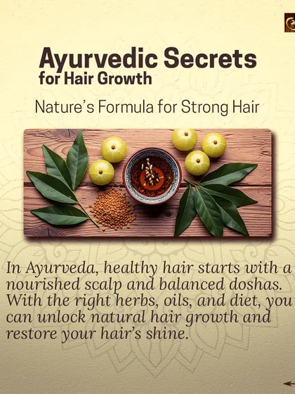 Healthy hair begins with a nourished scalp and balanced doshas. In Ayurveda, we use a holistic approach to address hair fall and promote growth, combining powerful herbs, specific oils, and a supportive diet to restore your hair's natural strength and shine.