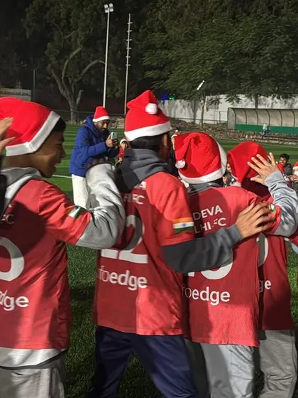 Christmas celebrations at Sudeva! Our young players in Santa hats, sharing a moment of joy and togetherness. We are more than a team, we are a family.