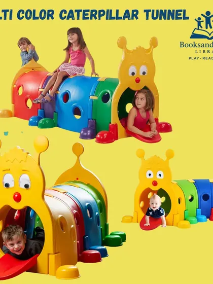 This colorful caterpillar tunnel is perfect for crawling, climbing, and games of hide-and-seek. It's a fantastic piece for developing motor skills and can be set up indoors or outdoors for year-round fun.