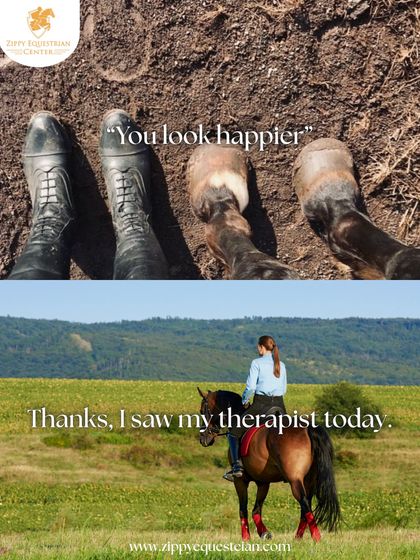 "You look happier." "Thanks, I saw my therapist today." For many of us, our horses are our healers, offering quiet comfort and understanding.