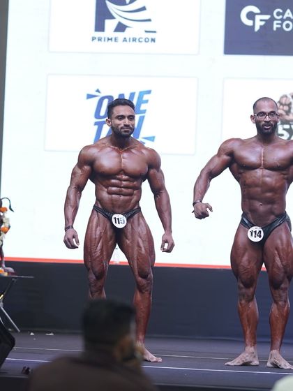 On stage, waiting for the judges' decision. The final moments of a long prep.