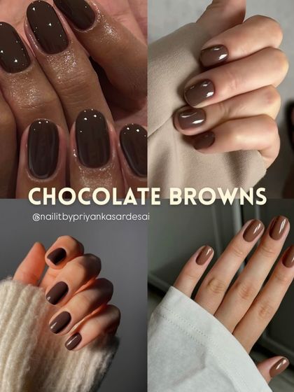 A trend focus on "Chocolate Browns." This collage shows how rich, warm brown tones are a sophisticated and chic choice for any season.