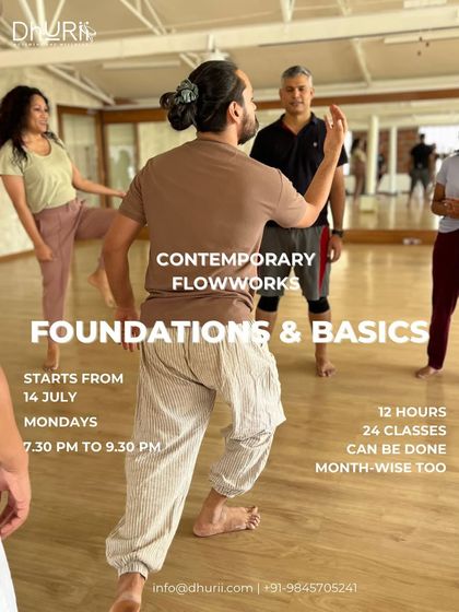 This is the starting point for your contemporary dance journey. Our Foundations & Basics course is designed for beginners, guiding you through core principles of movement in a supportive, welcoming environment.