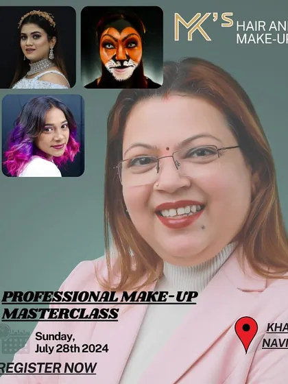 Announcing my professional makeup masterclass. Register now for this exclusive event in Kharghar, Navi Mumbai.
