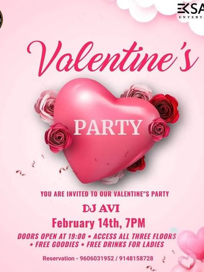 The official invitation for the Valentine's Party at Catch Up, highlighting a multi-floor experience that I provided the soundtrack for.