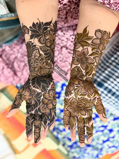 A side-by-side look at two different floral designs, one with dark, bold shading and the other with a lighter, more natural finish. I can cater to any style preference.