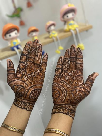 A beautiful, full coverage Indian design that is perfect for any festive event.