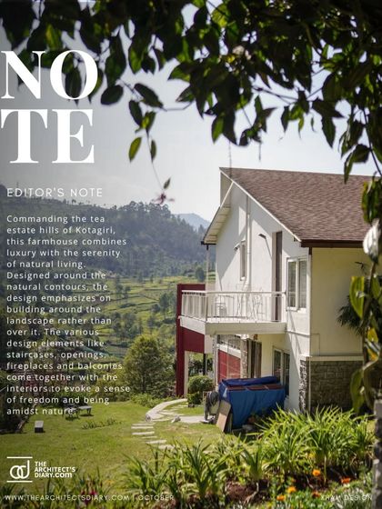 This image, featured in The Architect's Diary, captures the essence of the farmhouse. It highlights how the design combines the luxury of a modern holiday home with the serenity of natural living.