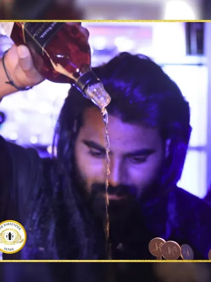 A special moment of "whiskey abhishek" for a guest. We love creating these personalized, fun interactions that become the stories you tell for years to come.