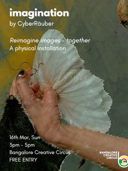 Reimagine images together with this physical AI installation by CyberRäuber. This free event allowed visitors to interact with an installation that converts random objects into beautiful, themed images.