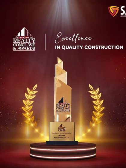 Our commitment to superior craftsmanship was recognized with the 'Excellence in Quality Construction' award at the ET Now Realty Conclave & Awards 2024.