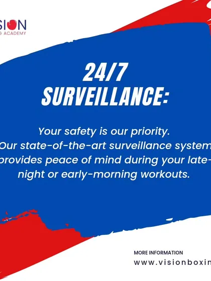 Your safety is my priority. Our academy is under 24/7 state-of-the-art surveillance, providing peace of mind during your late-night or early-morning workouts.