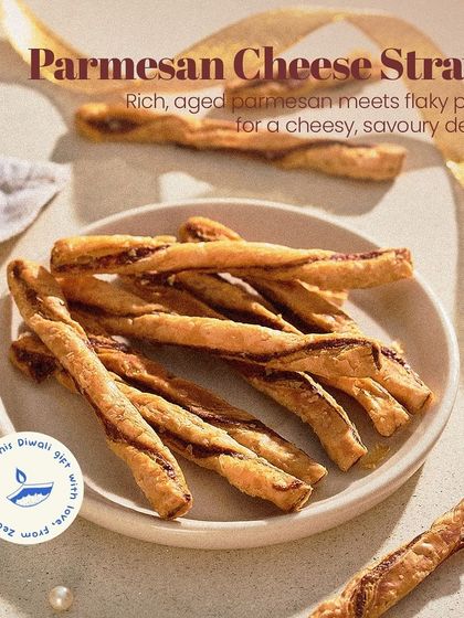 My Parmesan Cheese Straws, a savory and cheesy delight made with flaky pastry and aged parmesan.