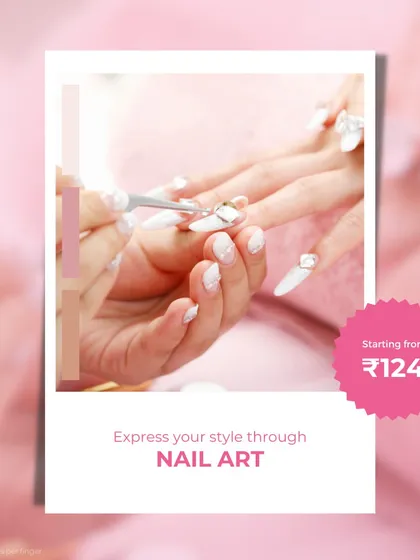 Express your unique style through custom nail art. Whether you have a specific idea or want our artists to create something for you, we can craft a design that is truly one of a kind.