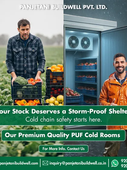 We provide storm-proof, premium quality PUF cold rooms to protect valuable stock for the agriculture and food industries. Our cold chain solutions ensure superior thermal insulation and energy efficiency, keeping produce fresh and secure from farm to market.