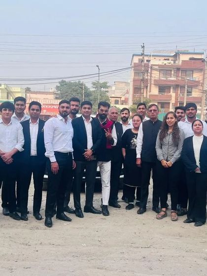 A group photo with Advocate Parmod Hans and his team, who have been a great source of support.