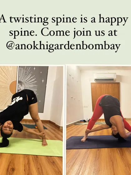 A twisting spine is a happy spine. This wide-legged forward bend with a twist helps decompress the vertebrae, improves digestion, and challenges your balance.