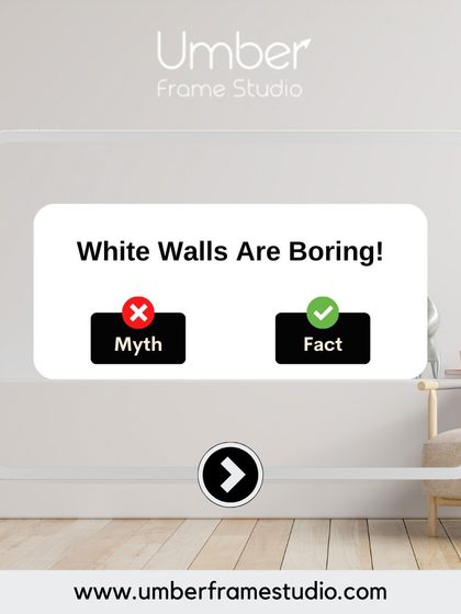 Myth: White walls are boring. Truth: White walls are the perfect blank canvas for showcasing bold art, colorful furniture, and your unique personality.
