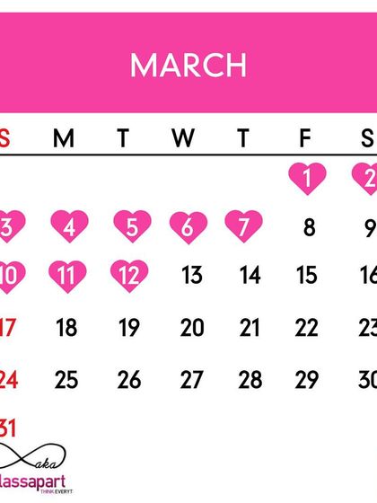 Auspicious wedding dates for March 2024.