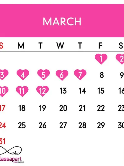 Auspicious wedding dates for March 2024.