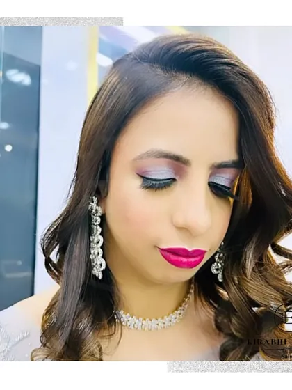 Another angle of the silver and lilac eye makeup. This kind of look is perfect for cocktail parties or a sangeet night.