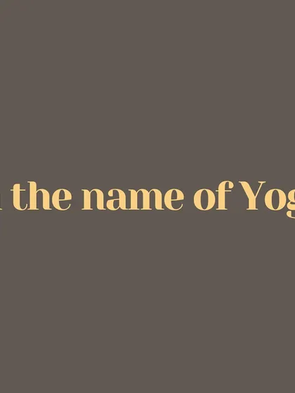 A short poem, 'In the Name of Yoga'. This practice is not for the likes or the look, but for the life it gives. It is not in what is sold or worn, but in how you breathe when you feel torn. It is a surrender in which you grow.