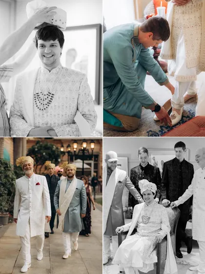 More moments from the groom's getting ready process. These black and white shots add a classic, documentary feel to the wedding story.
