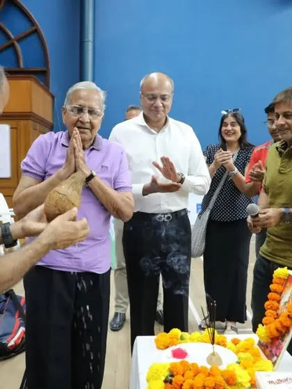 The ceremonial lamp lighting to begin the 29th annual GD Birla tournament. Our team handles all aspects of event inauguration and opening ceremonies.