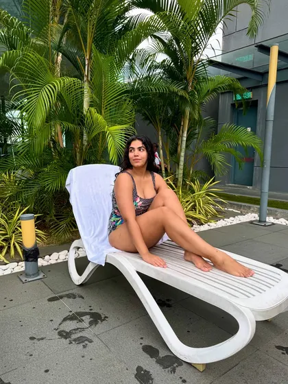 Just out here lifeguarding my peace. Lounging by the pool in a printed monokini. A staycation is a perfect excuse to wear your favorite swimwear.