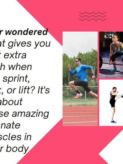 A collage showing the power of pennate muscles in action, from running to lifting.