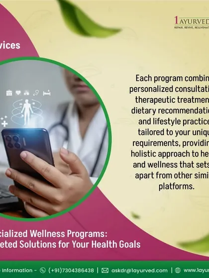 Each of our wellness programs combines personalized consultations, therapeutic treatments, and dietary recommendations. This holistic approach, tailored to your unique requirements, sets us apart from other platforms.