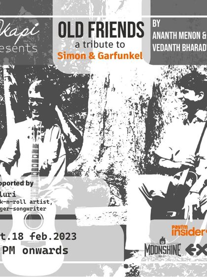 A poster for our Simon & Garfunkel tribute, presented by Okapi Entertainment. These collaborations help us bring our music to more people.