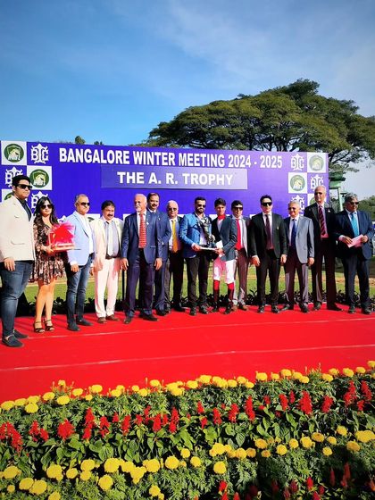 The winning connections of the A.R. Trophy.