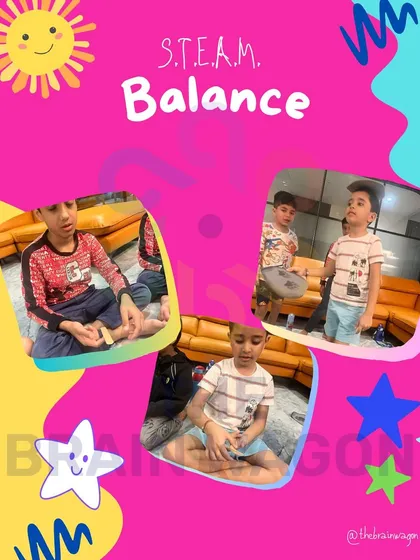 Here, the children are deeply focused, crafting their own balancing toys. This hands-on activity helps them understand scientific concepts like gravity and center of mass in a tangible way.