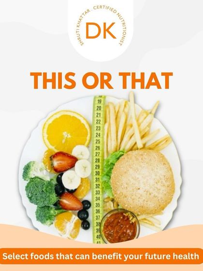 This or that? The choice is yours. I guide you to select foods that benefit your future health, making healthy eating an easy and natural decision.