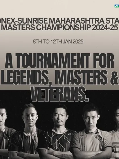 I organize specialized tournaments for all age groups, including this Masters Championship for legends and veterans. This poster highlights my commitment to providing competitive platforms for seasoned players to reconnect with the sport and compete.