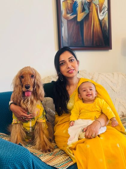 Another Mother's Day shot, twinning in yellow with both my sons.