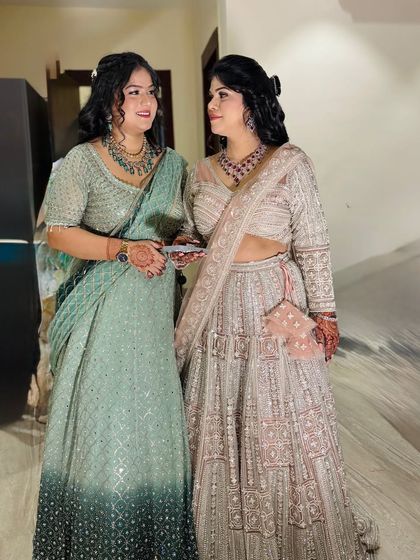 Two clients, two beautiful looks. I love doing makeup for sisters and friends.