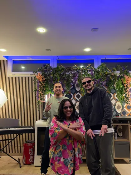 With the crew at B-Sides Radio in Naples. A quick 24-hour trip filled with great music, pizza, and wine.