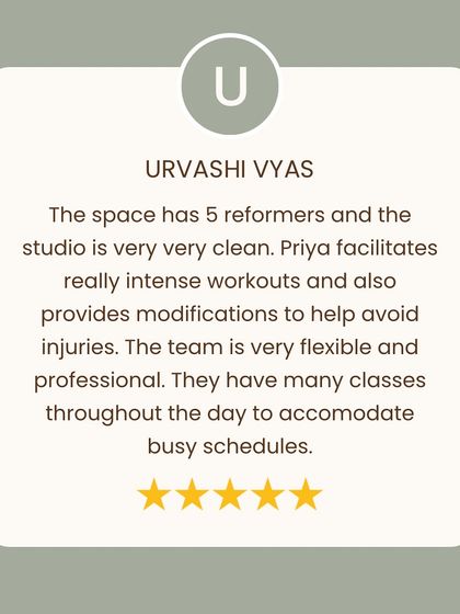 Urvashi highlights our clean studio, intense workouts with modifications, and flexible schedule. We aim to accommodate busy lives.