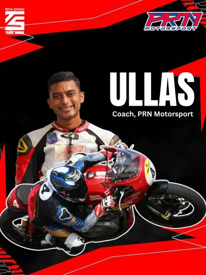 Meet Coach Ullas, aggressive when the lights go out, calm and collected once the helmet's off. With years of national-level racing and multiple podiums, he coaches with a clear, patient style focused on each rider's growth.