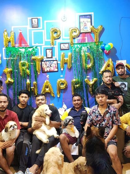 Another attempt at a birthday group photo. So many happy faces, both human and canine.