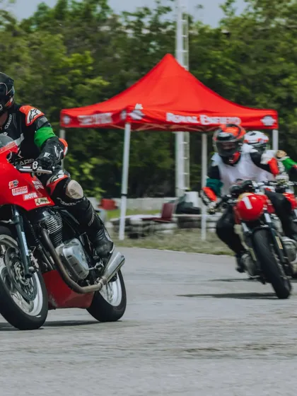 A shot of the pack racing at the Hyderabad Zonal Selection.